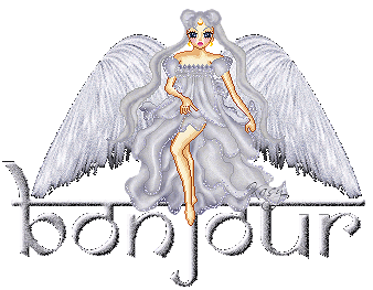 Gif animé bonjour ange